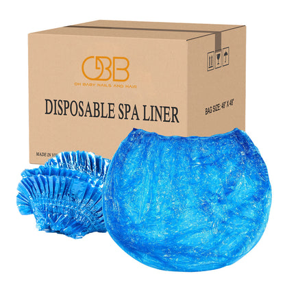 Disposable Pedicure Liners 400 Pack Single-Use HDPE Foot Bath Bowl Bags – Elastic Fit, Hygienic Nail Salon Foot Soak Liners for Professional