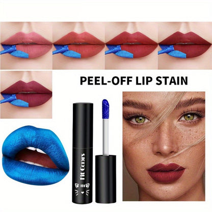 Matte Velvet Lip Stain Set 6 Colors Waterproof Smudge-Proof, Metallic Blue Cobalt Bold Shades Vegan Lip Gloss for All Skin Tones