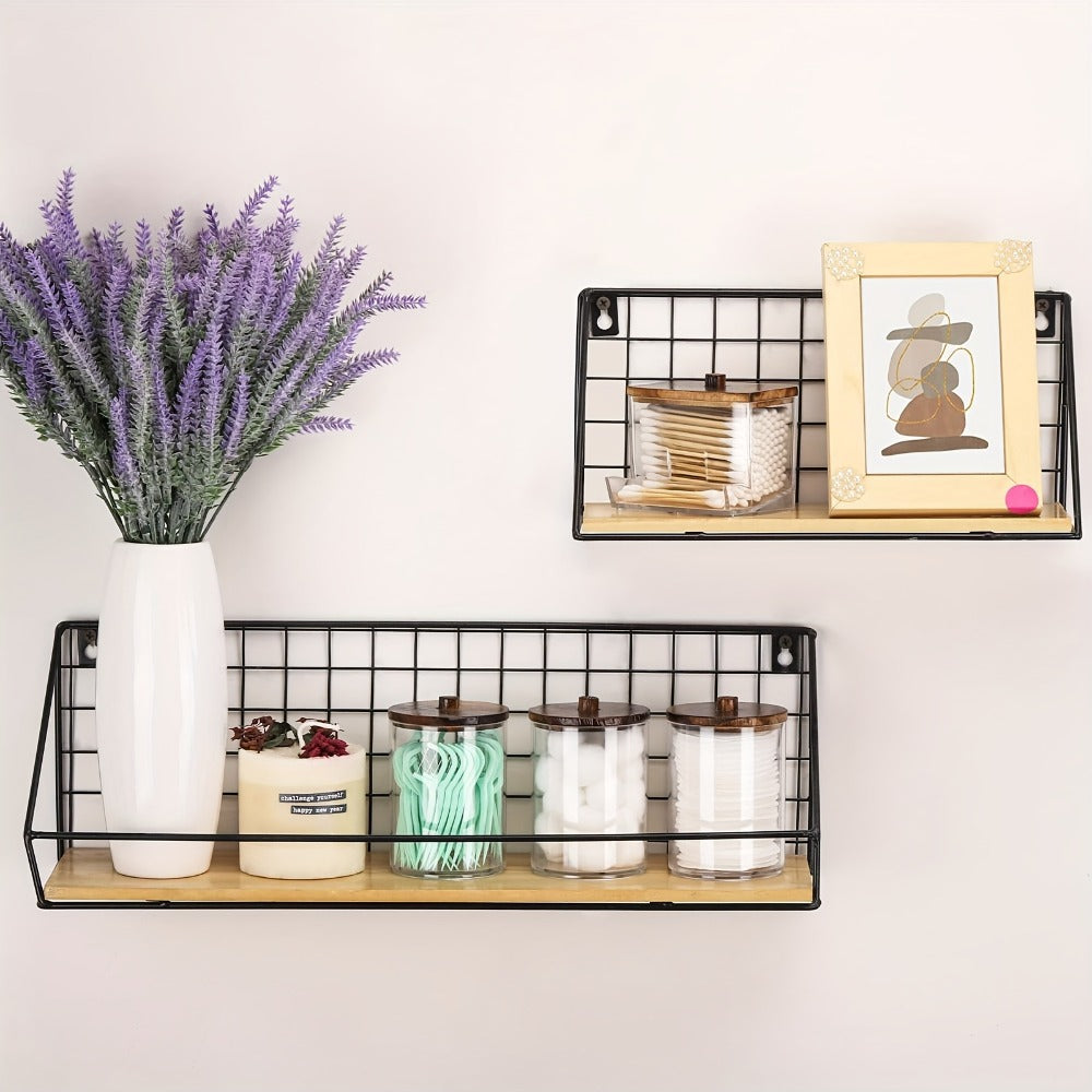 Three-Jar Clear Glass Storage Set with Two Round Jars, One Square Jar and Dark Bamboo-Look Lids