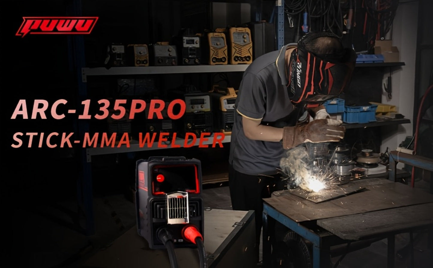 135A 110V MMA Arc Welder Stick Lift TIG 2-in-1 DC Inverter Welder LCD Digital Display Hot for Entryways, Bedrooms and Living Spaces