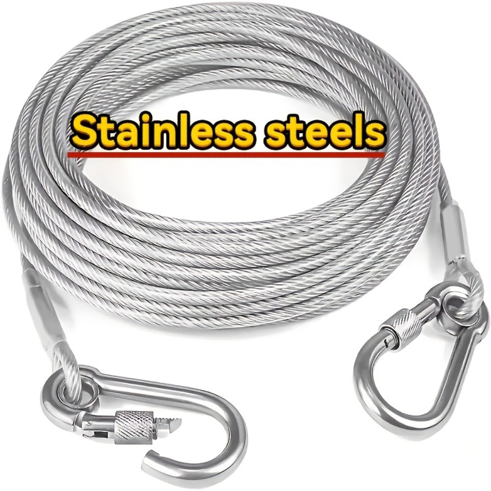 Retractable Clothesline Stainless Steel – Portable Indoor Outdoor Laundry Line for Apartment, Dorm & Camping