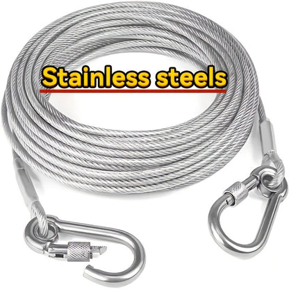 Retractable Clothesline Stainless Steel – Portable Indoor Outdoor Laundry Line for Apartment, Dorm & Camping