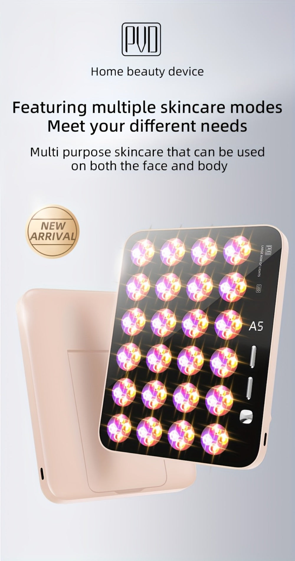 LED Light Therapy Device for Face & Body with Stand - Home Spa for Entryways, Bedrooms and Living Spaces