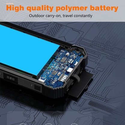 Solar Power Bank, 32800mAh or 38800mAh Wireless Charger with Up to Six Outputs, Dual Lights and Cable Options