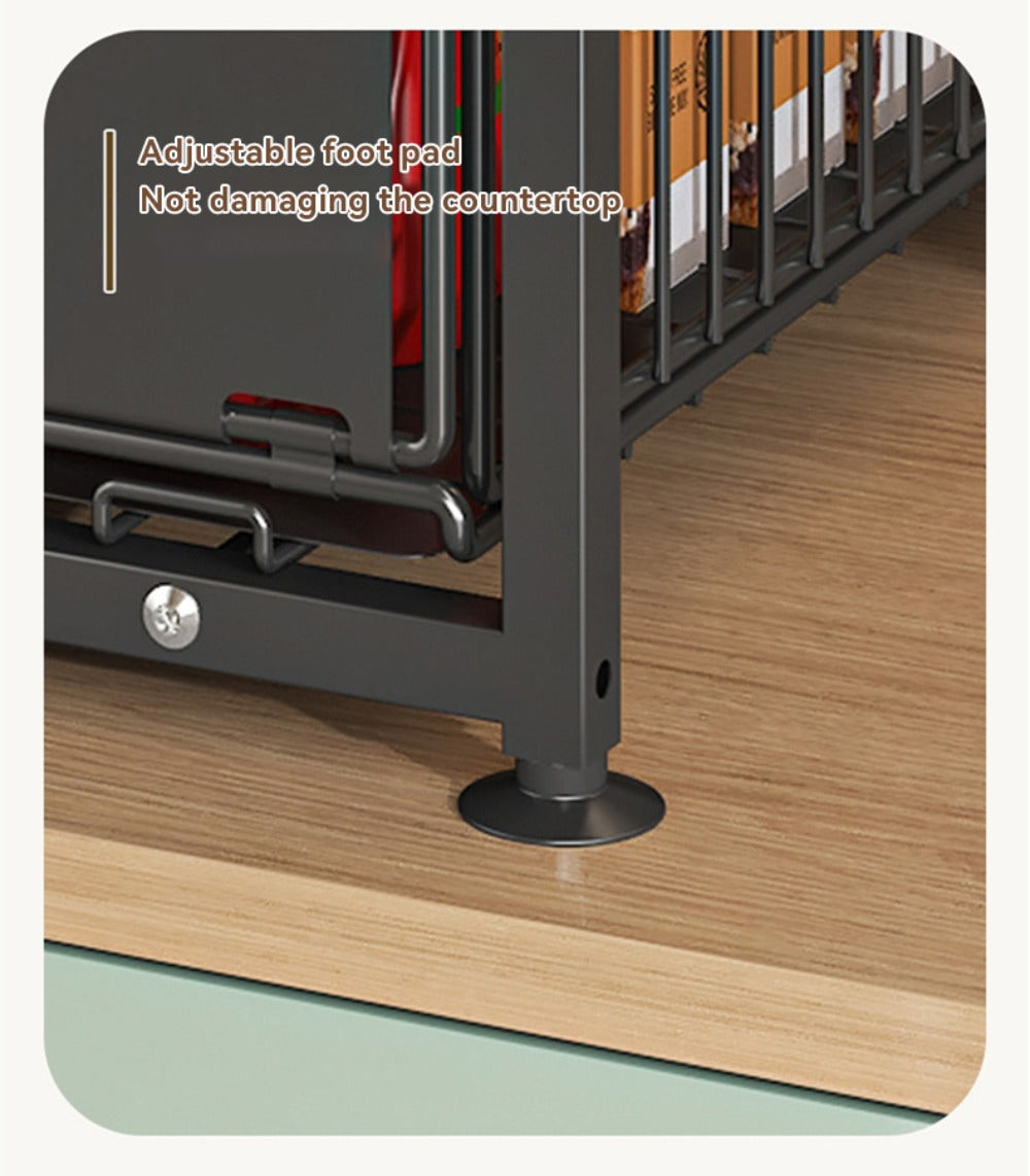 Under Sink Storage Organizer 2-Tier Metal Slide-Out Shelf for Kitchen or Bathroom Cabinet Use