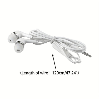 10 Pack Wired Earphones 3.5mm Bulk In-Ear Headphones Built-in Mic Volume Control for Bedside Audio, Alarms and Room Entertainment