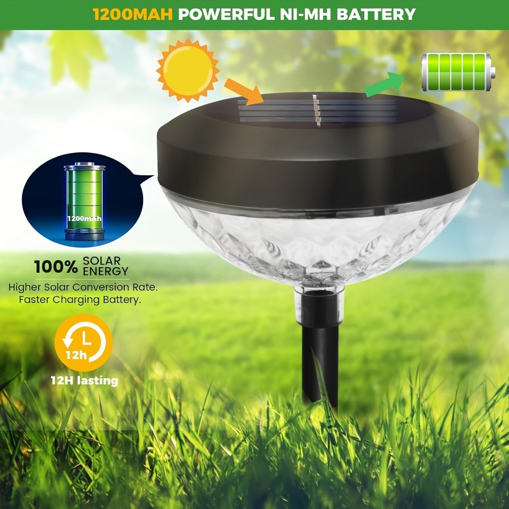 Solar Outdoor Lights 6-Pack IP44 Landscape Stakes with Light Sensor and Color/Warm White Mode