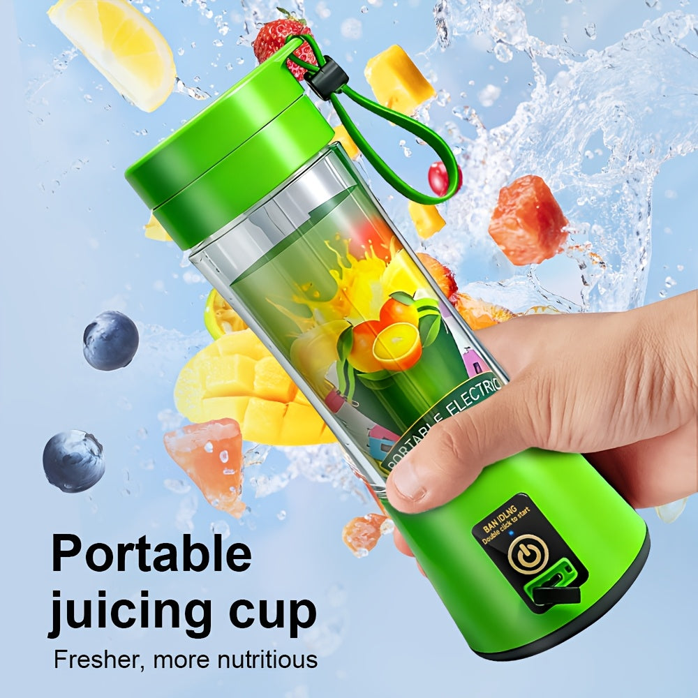 12.85-Ounce Six-Blade Slim Portable Blender Cup with Rechargeable Base and Five Color Options