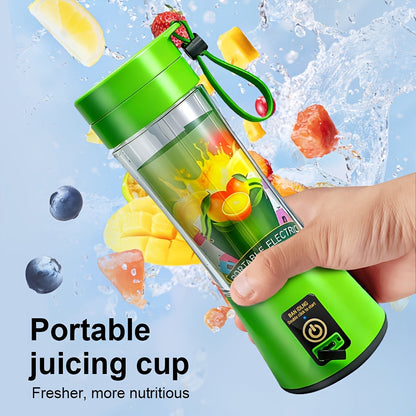 12.85-Ounce Six-Blade Slim Portable Blender Cup with Rechargeable Base and Five Color Options