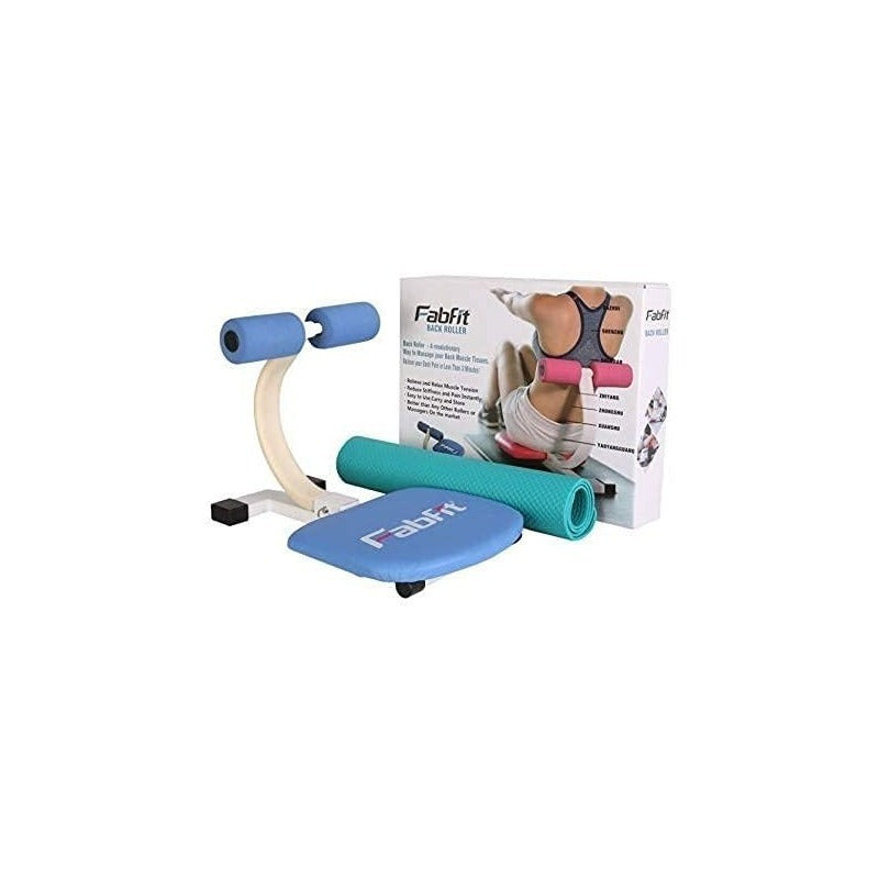 Fitness Equipment FabFit Ab Crunch Trainer with Dual Roller Frame Yoga Mat and Three Color Options