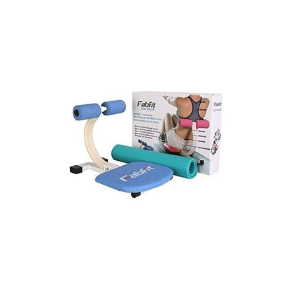 Fitness Equipment FabFit Ab Crunch Trainer with Dual Roller Frame Yoga Mat and Three Color Options