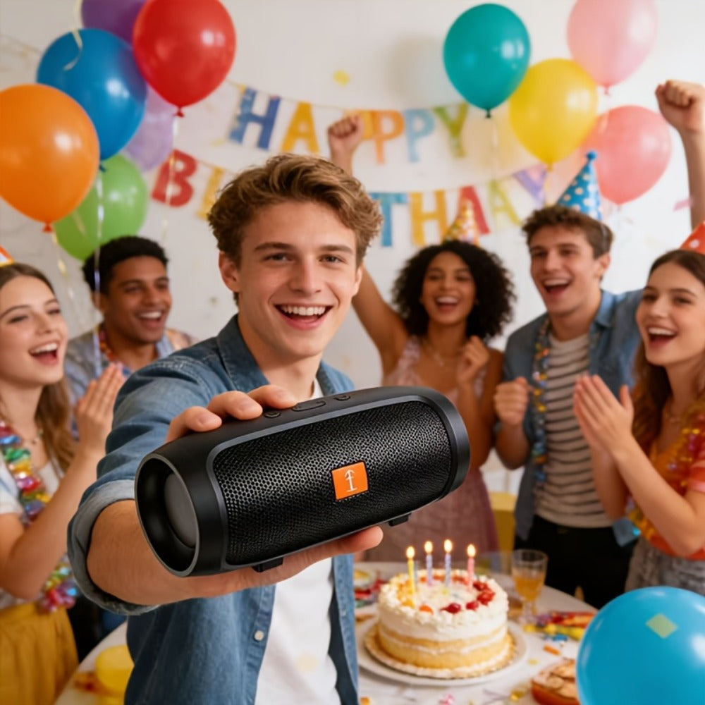 Portable Bluetooth Speaker F117 with 5.2-Channel Listing, Dual Speakers, Subwoofer and RGB Lights