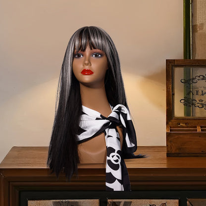Female Wig Display Mannequin Head 4 Pcs Set Plastic – Hat Necklace Holder Salon Training Practice Retail Store Showcase Hairstyle Display