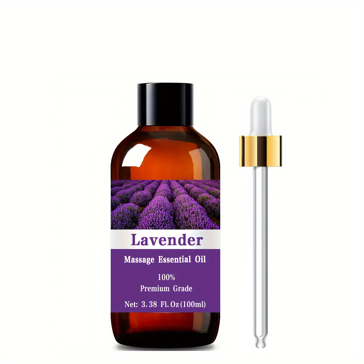 Essential Oil Lavender Aroma in 100ml Bottle for Diffuser, Massage, Meditation, Hair and Skin Use