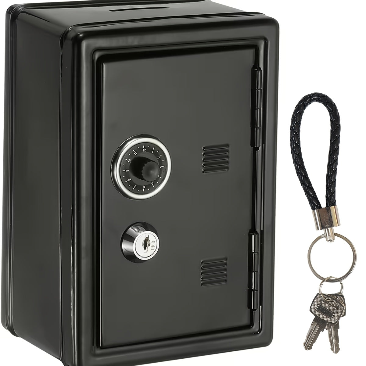 Metal Coin Bank with Key & Combination Lock – Secure Cash Storage Piggy Bank with Removable Drawer for Kids & Adults, Back to School