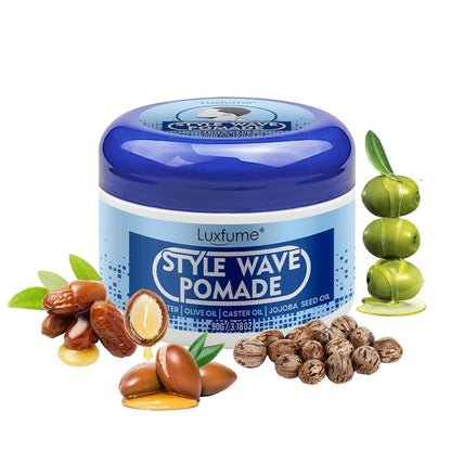 360 Wave Pomade for Men, Non-Greasy Hair Styling Cream for 360 Waves & Layered Wave Patterns