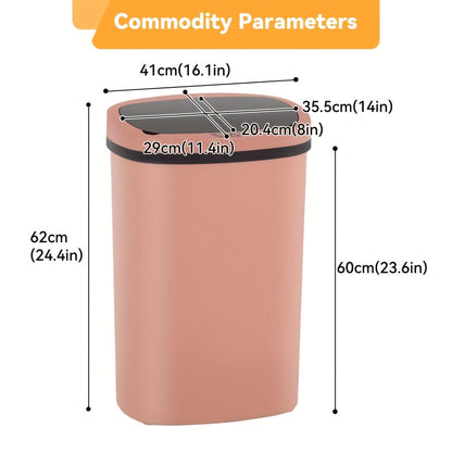Motion Sensor Trash Can with 13-Gallon Label and Plastic or Steel Finish Options in Six Colors