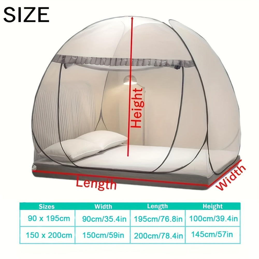 Mosquito Net for Bed Pop Up Bed Canopy 360° Protection Portable Foldable Yurt Mosquito Net for Garden, Yard and Pest Management