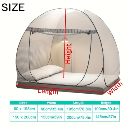 Mosquito Net for Bed Pop Up Bed Canopy 360° Protection Portable Foldable Yurt Mosquito Net for Garden, Yard and Pest Management