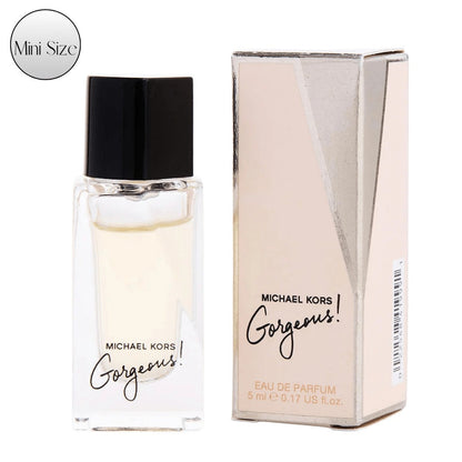 Perfume Travel Spray Michael Kors Gorgeous Eau de Parfum 5ml in a Compact Black Atomizer for Women