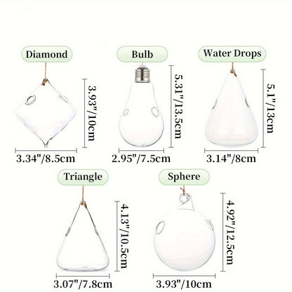 Hanging Planter | Glass Terrarium Hydroponic Air Plant Wall Decor Home