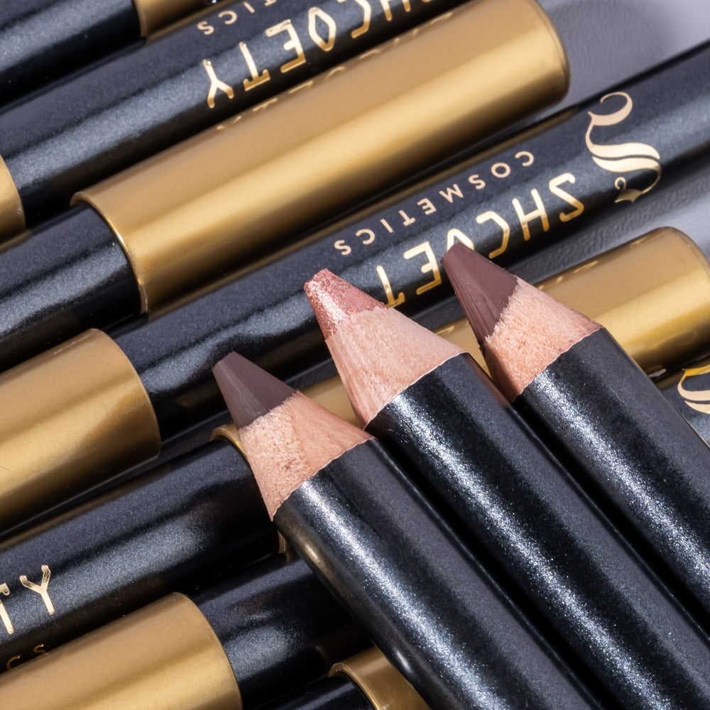 Eyeshadow Pencil Set 12pcs for Women, Matte & Shimmer Thick Stick Foam Eye Shadow Sticks, for Makeup, Travel and Everyday Vanity Use
