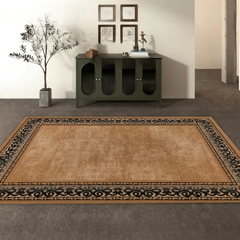 Area Rug Bohemian Vintage Flannel with 1000 g/m² Needle-Punch Weave in Three Washable Sizes