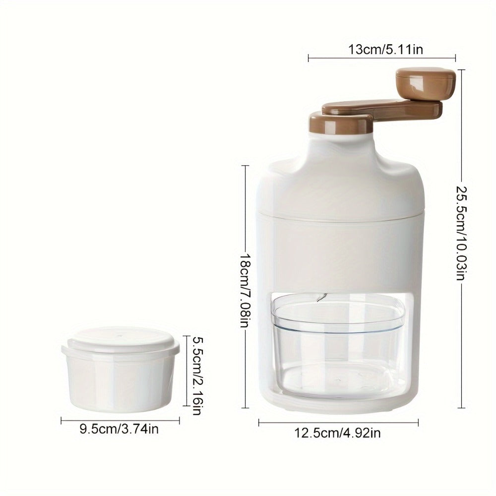 Manual Ice Shaver Machine, Hand-Powered Snow Cone Maker & Ice Crusher, Portable for Home, Parties