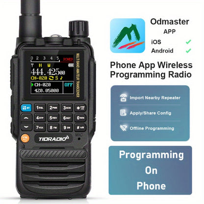 TIDRADIO TD-H3 Ham Radio GMRS Handheld Two Way Radio with USB-C Programming Charging, Long Range 2500mAh Battery