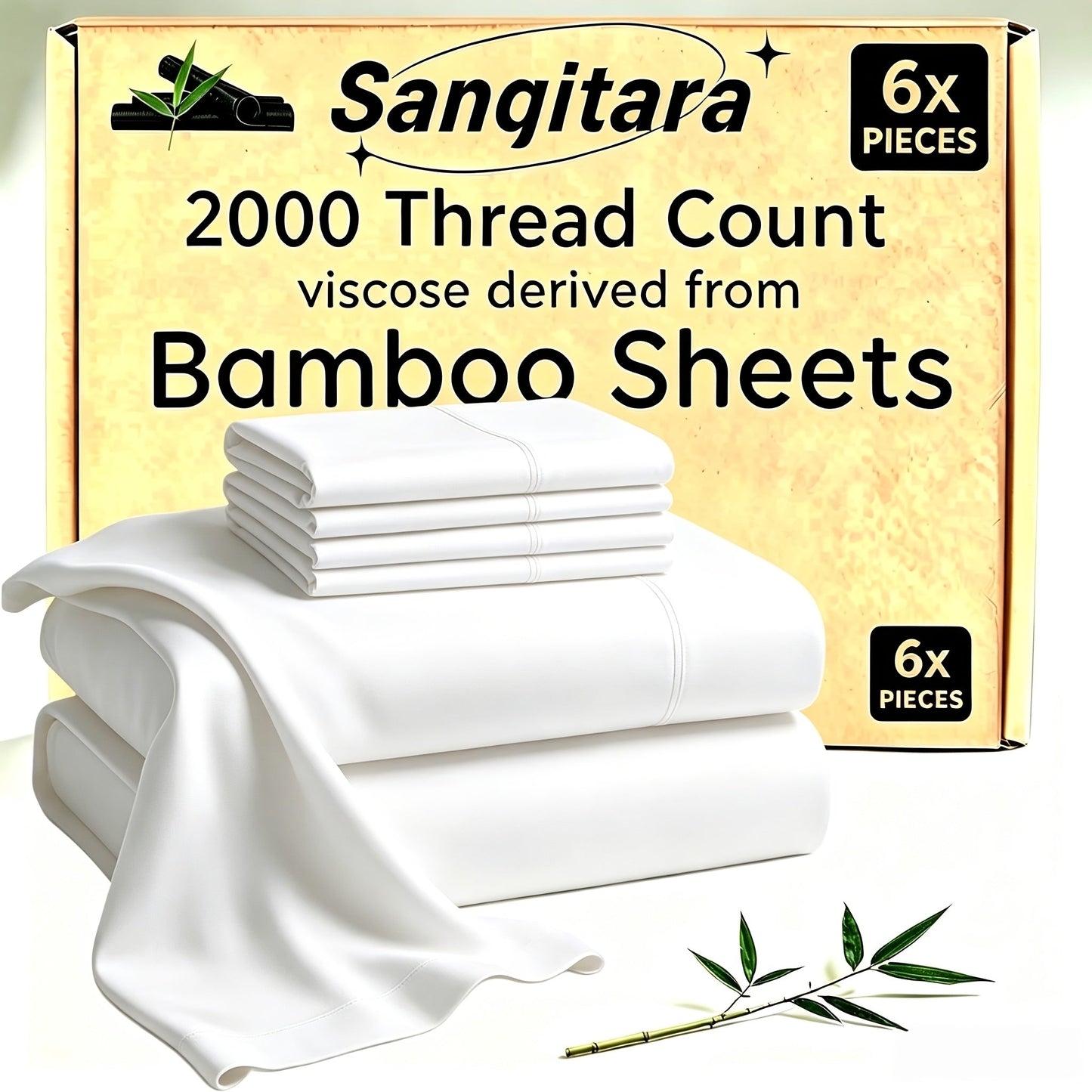Cooling Fitted Sheet Bamboo Blend Ultra-Soft Deep Pocket Bed Sheet for Hot Sleepers Twin Full Queen King Size Machine Washable Breathable