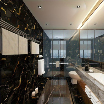 Peel and Stick Wall Tiles 50/100pcs PVC Marble Self Adhesive Vinyl Tile Stickers for Bathroom Kitchen Living Room