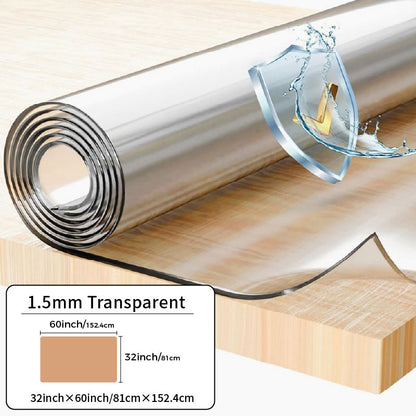 Tablecloth Clear PVC Protector in 1.5mm Thickness with 35 Rectangle and Square Size Options