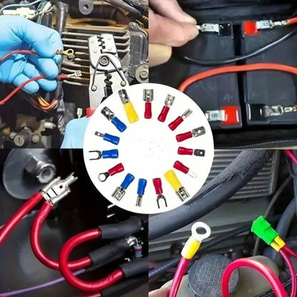 Electrical Crimp Terminals 280pcs Assorted Kit, Insulated Ring Fork Spade & Butt Wire Connectors for Automotive Marine & Home Wiring