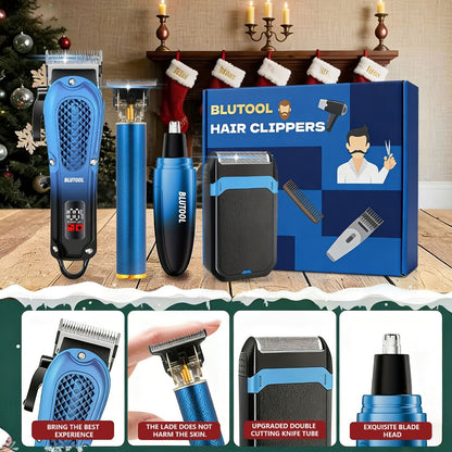 Multi-Piece Hair Clipper Kit for Men – USB Rechargeable Cordless Electric Trimmer Set, 2-Piece & 4-Piece Home Travel Barber Tool