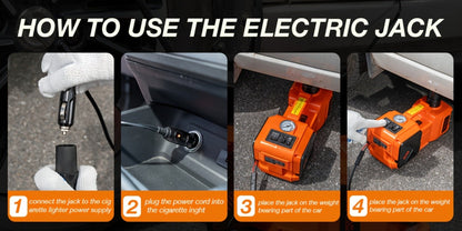 5 Ton Electric Hydraulic Car Jack with Built-in Air Pump – Portable Car Lift for SUV MPV Truck, Tire Replacement & Emergency Roadside Use