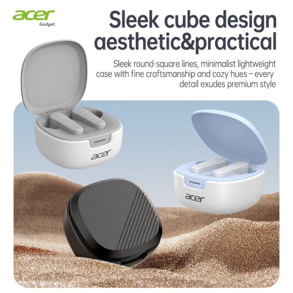 Wireless Earbuds Mini Lightweight In-Ear with ENC Call Processing, Touch Controls and Three Colors