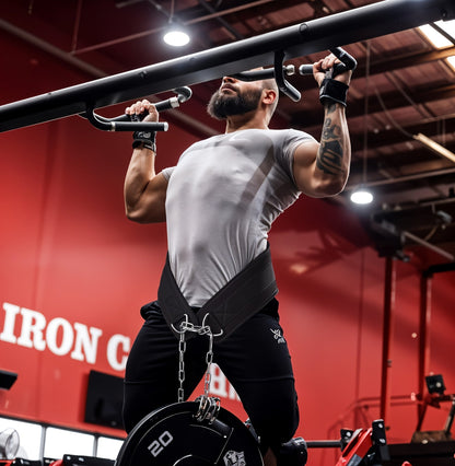 Dip Belt with Chain for Pull Ups & Weighted Dips – Heavy Duty Weightlifting Belt for Squats, CrossFit & Strength Training