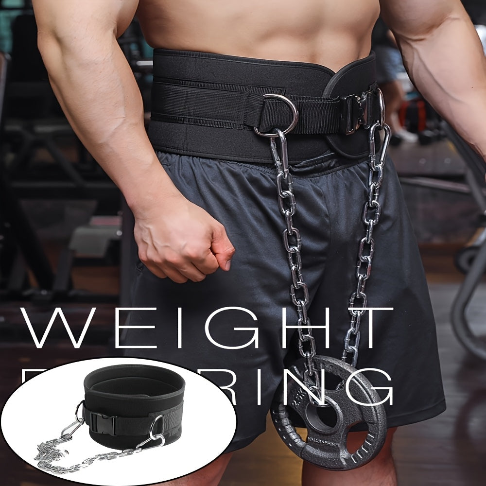 Dip Belt with Chain for Pull Ups & Weighted Dips – Heavy Duty Weightlifting Belt for Squats, CrossFit & Strength Training