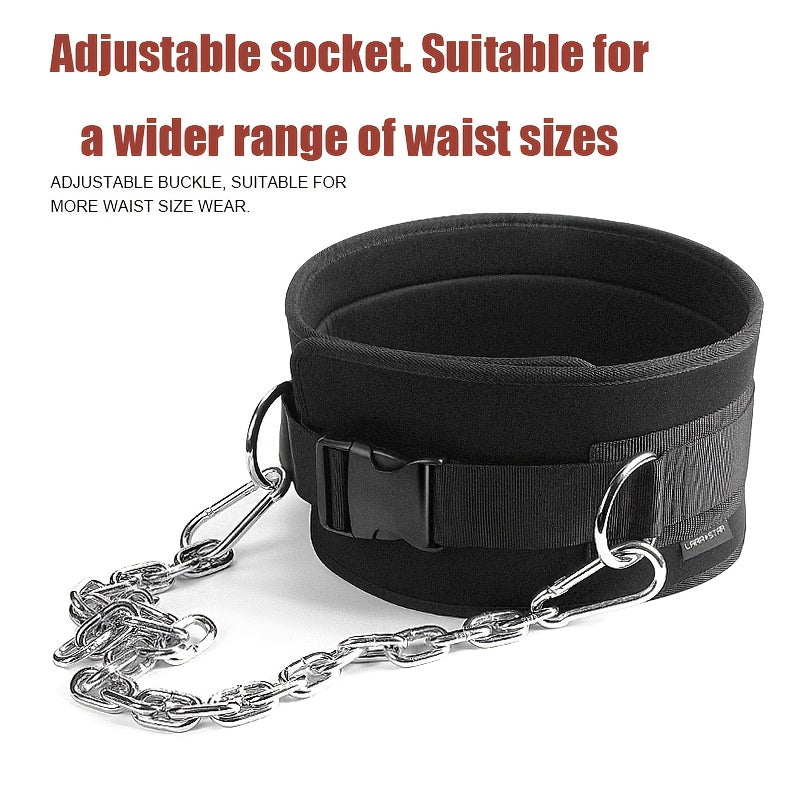 Dip Belt with Chain for Pull Ups & Weighted Dips – Heavy Duty Weightlifting Belt for Squats, CrossFit & Strength Training