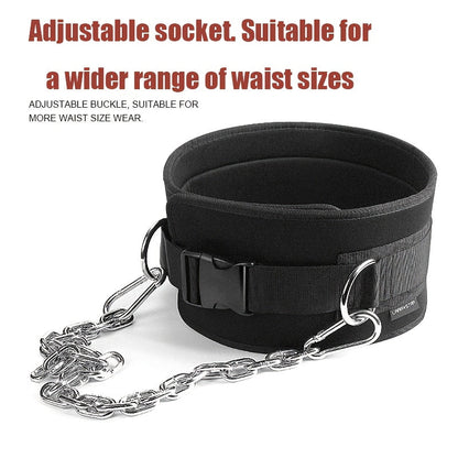 Dip Belt with Chain for Pull Ups & Weighted Dips – Heavy Duty Weightlifting Belt for Squats, CrossFit & Strength Training