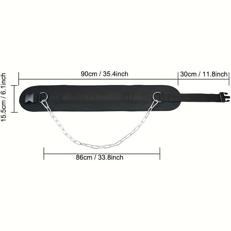 Dip Belt with Chain for Pull Ups & Weighted Dips – Heavy Duty Weightlifting Belt for Squats, CrossFit & Strength Training