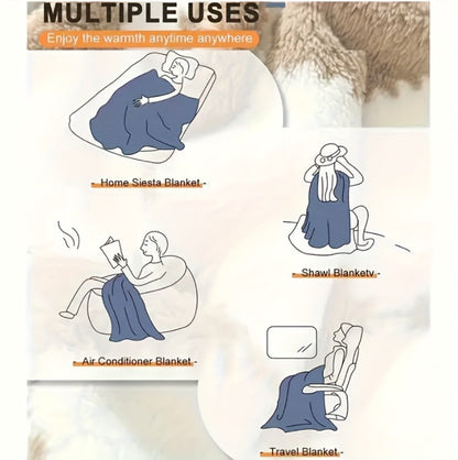 Taffeta Blanket Double-Sided, Silky All-Season Sleep Blanket for Bed & Air Conditioning, 5 Colors