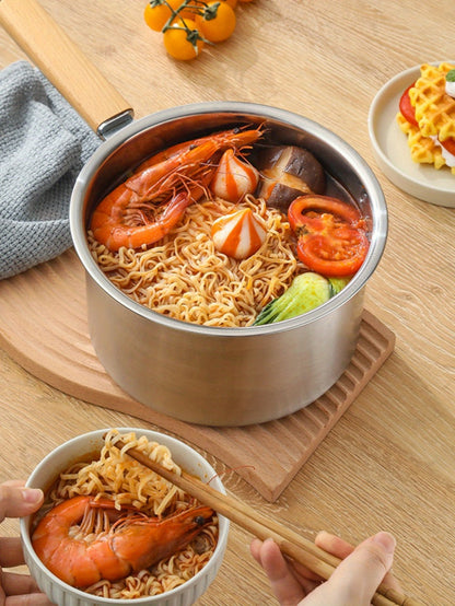 Stainless Steel Deep Fryer Pot Set with Frying Basket & Glass Lid, Non-Stick Multi-Function Cookware for Deep Frying, Noodles