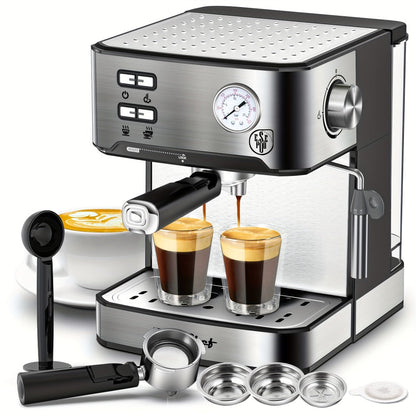20 Bar Espresso Machine 950W, Stainless Steel Espresso & Cappuccino Latte Maker with Steam Wand Milk Frother