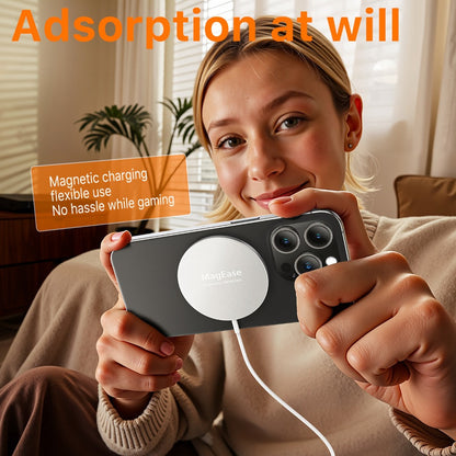 MagSafe Magnetic Wireless Charging Pad 15W Snap Alignment, Fast Charger for iPhone 17/16/15/14/13/12 & AirPods Pro/3/2