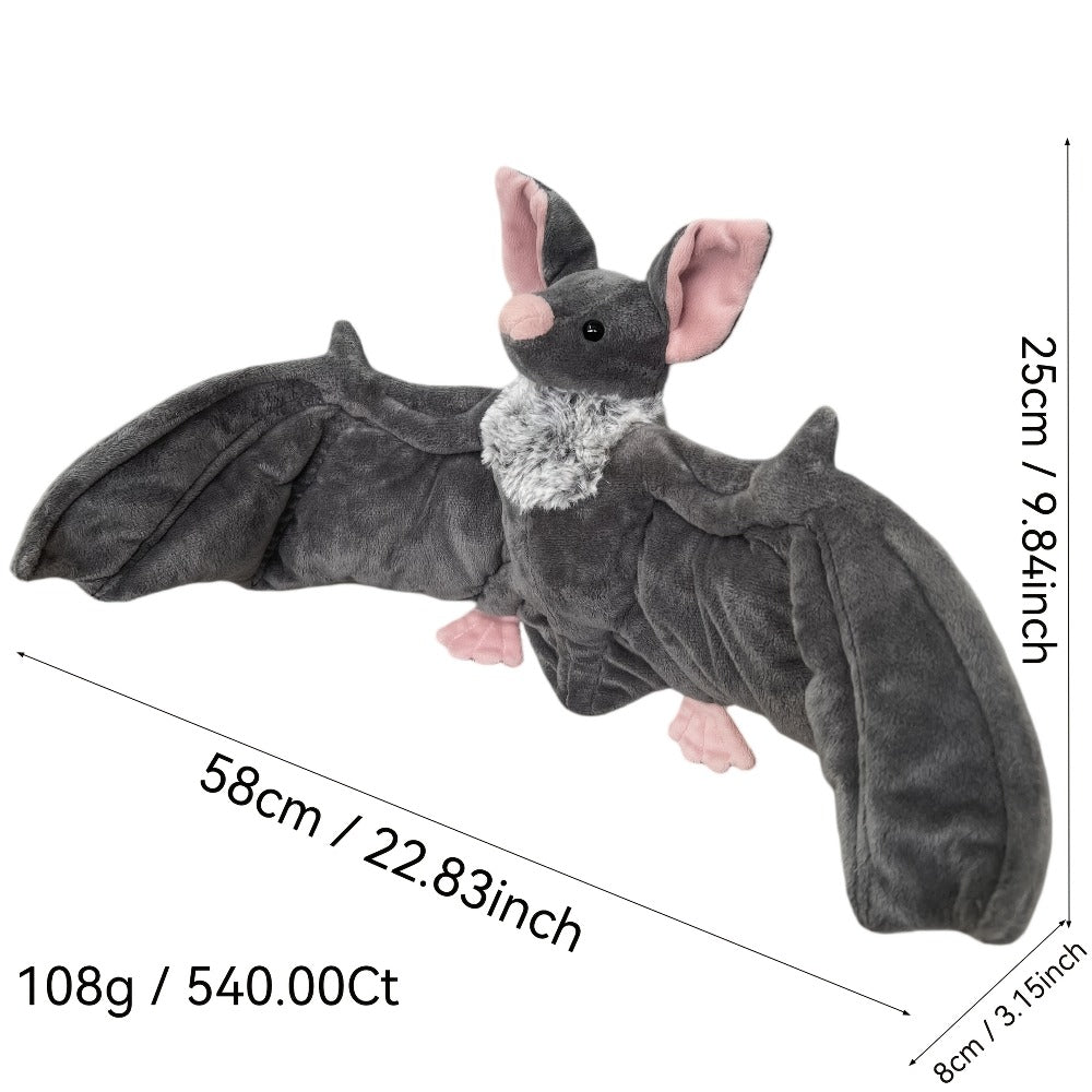Giant Bat Plush Stuffed Animal 23 Inch Wingspan Grey Spooky Bat Toy with the Listed Color, Size or Set Options for Everyday Use