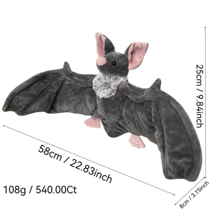 Giant Bat Plush Stuffed Animal 23 Inch Wingspan Grey Spooky Bat Toy with the Listed Color, Size or Set Options for Everyday Use