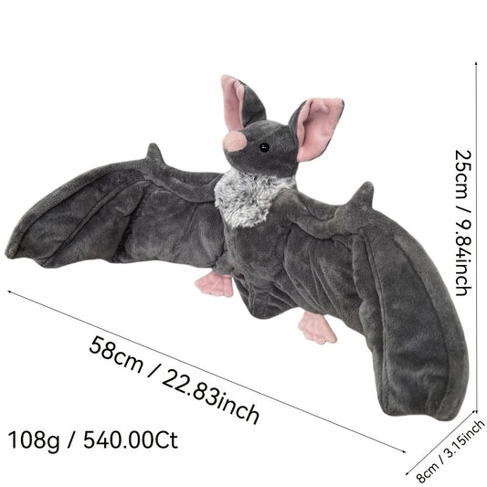 Giant Bat Plush Stuffed Animal 23 Inch Wingspan Grey Spooky Bat Toy with the Listed Color, Size or Set Options for Everyday Use