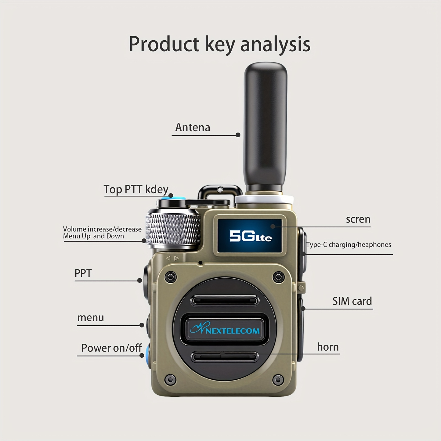 POC Walkie Talkies Long Range Two-Way Radio with SIM Card – No Monthly Fee, 5000-Mile Nationwide Coverage, Shock & Dust Proof for Truckers