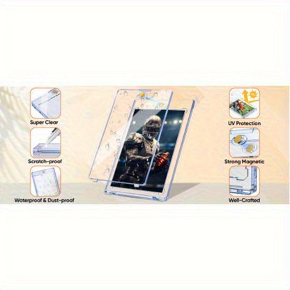 Magnetic Card Holders 35pt Ultra-Thin Hard Plastic Trading Card Protector – Fits Standard & Sports Cards, Baseball Cards